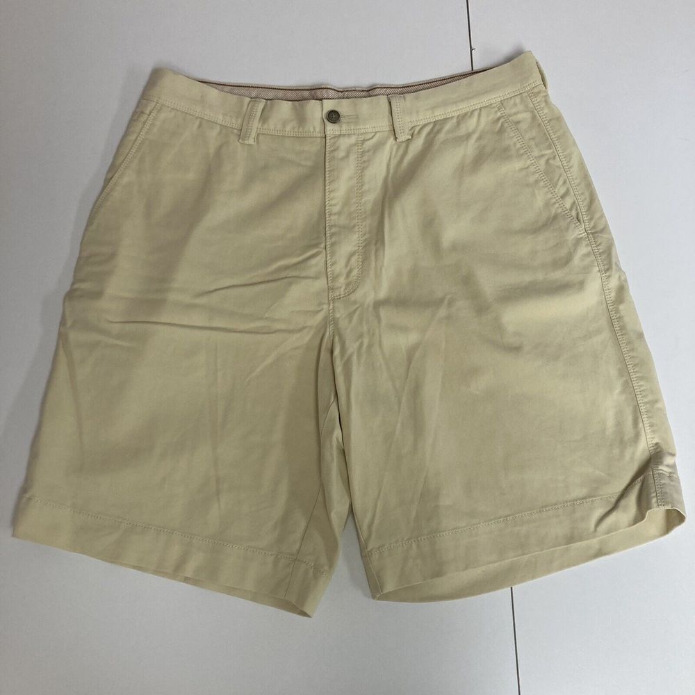 Tommy Bahama Chino‎ Shorts 34 Light Yellow Lyocell/Spandex Blend Stretch